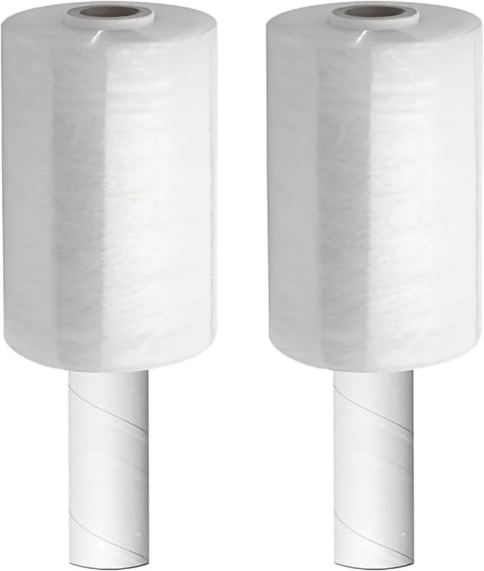 Mini Stretch Wrap Roll with Handle, 5 inch clear film rolls
