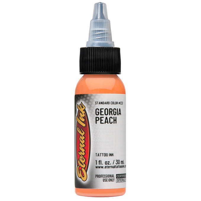 Eternal Ink Georgia Peach (Standard Color #E32) 1 oz tattoo ink bottle