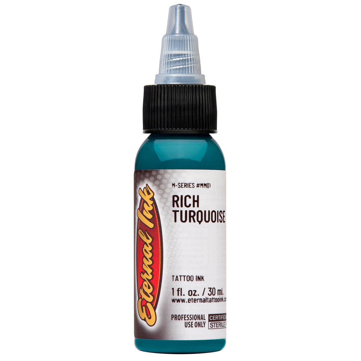 Eternal Ink Rich Turquoise (M Series #MM01) 1 oz tattoo ink bottle