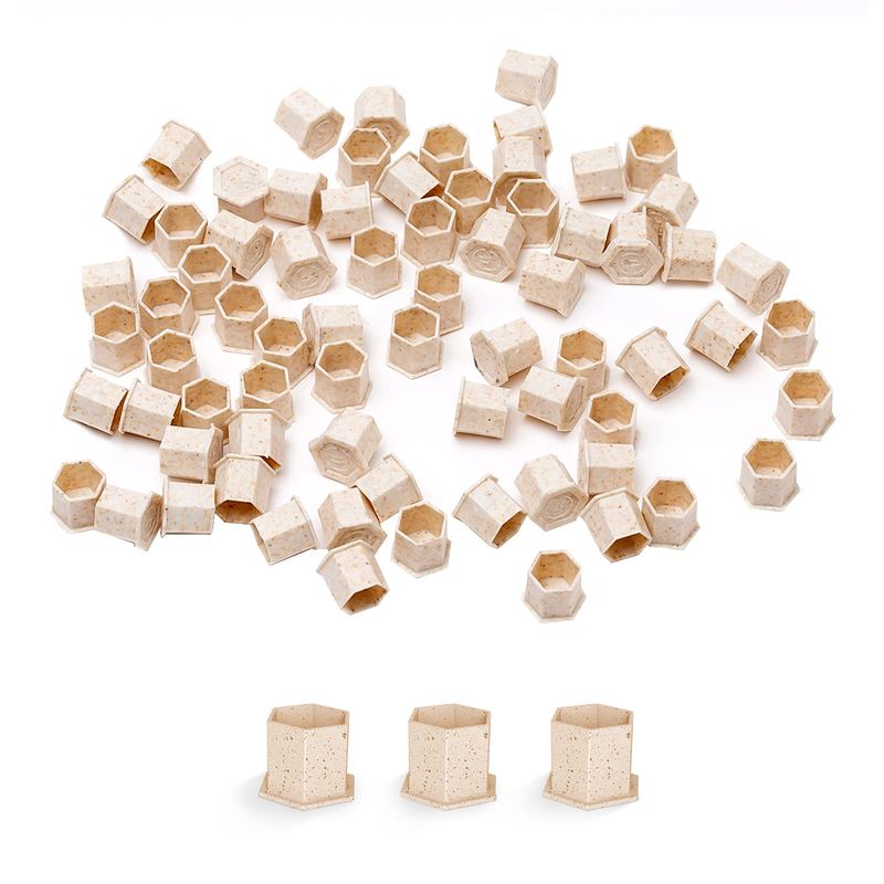 Biodegradable Caps - 200pcs Beige Small