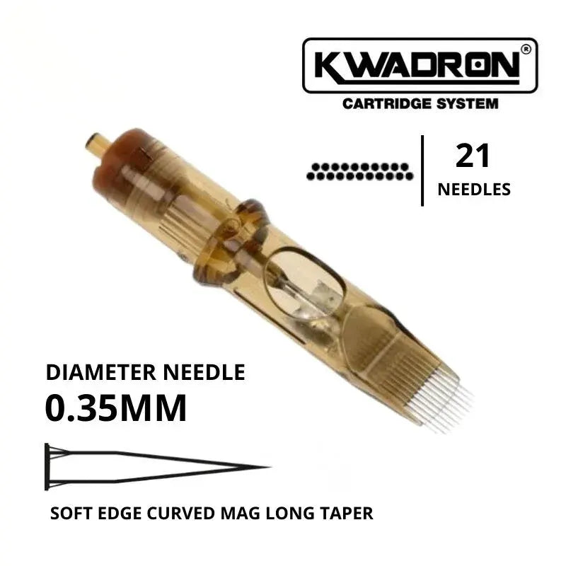 KWADRON Cartridge Needles  - 0.35mm SEMMT - Soft Edge Magnum - Medium Taper — foto 10