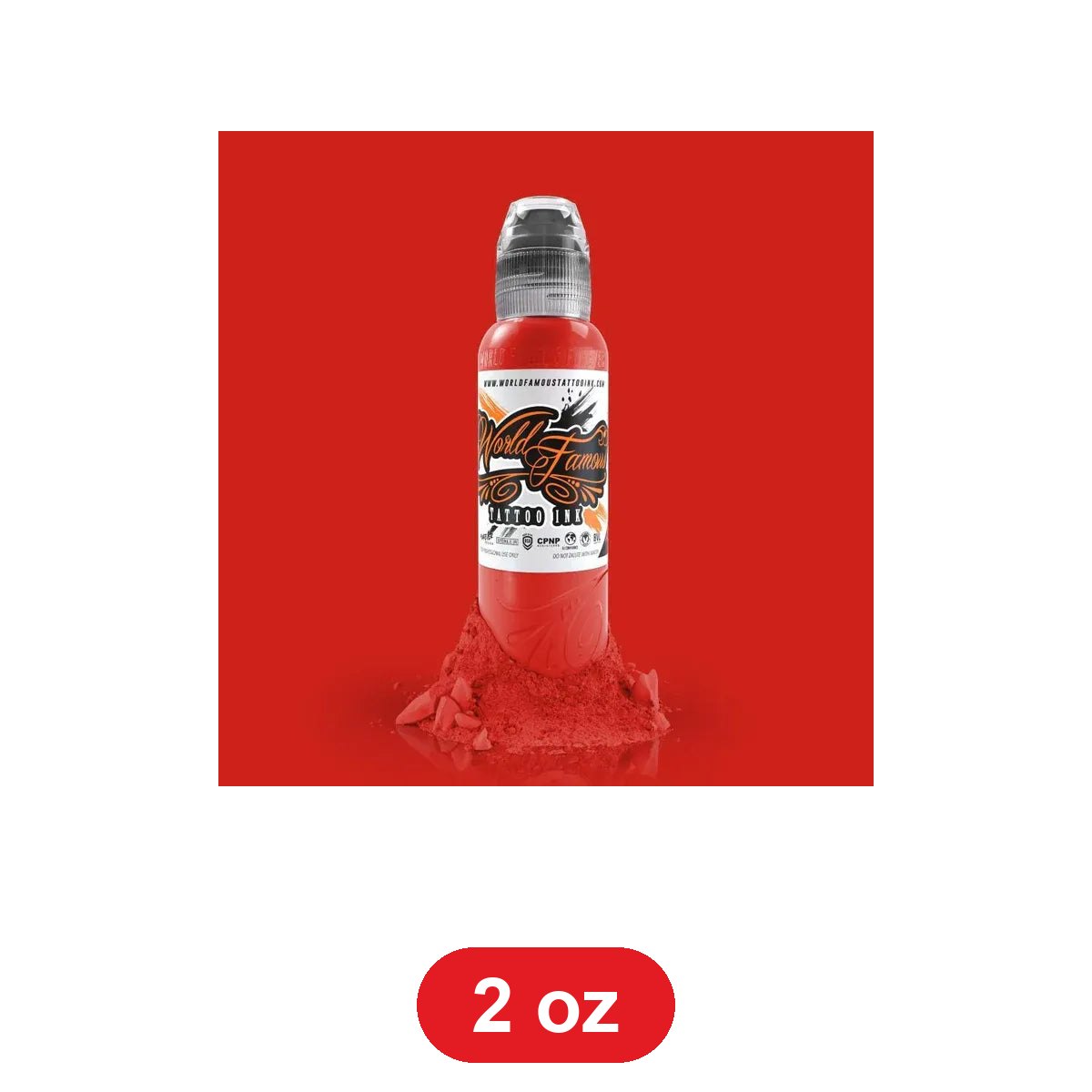 World Famous Ink Lava Red 2 oz