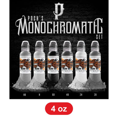 World Famous Ink Ponch Monochromatic Tattoo Ink Set 4 oz